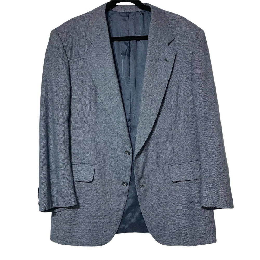 Neiman Marcus Size‎ 40R Men's Gray Nailhead Two Button Sport Coat Surgeon Cuffs